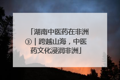 湖南中医药在非洲③｜跨越山海，中医药文化浸润非洲