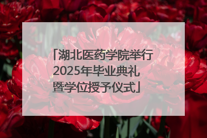 湖北医药学院举行2025年毕业典礼暨学位授予仪式