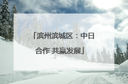 滨州滨城区：中日合作 共赢发展