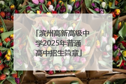 滨州高新高级中学2025年普通高中招生简章