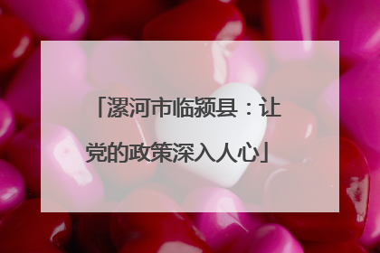 漯河市临颍县：让党的政策深入人心