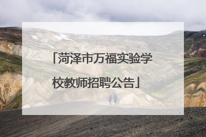 菏泽市万福实验学校教师招聘公告