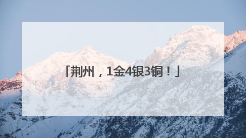 荆州，1金4银3铜！