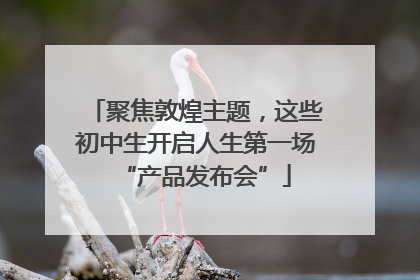聚焦敦煌主题，这些初中生开启人生第一场“产品发布会”