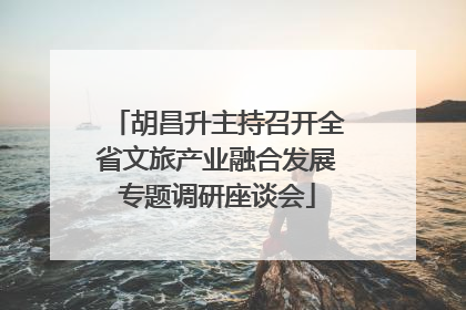 胡昌升主持召开全省文旅产业融合发展专题调研座谈会