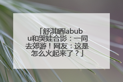舒淇晒labubu和哭娃合影：一同去郊游！网友：这是怎么火起来了？