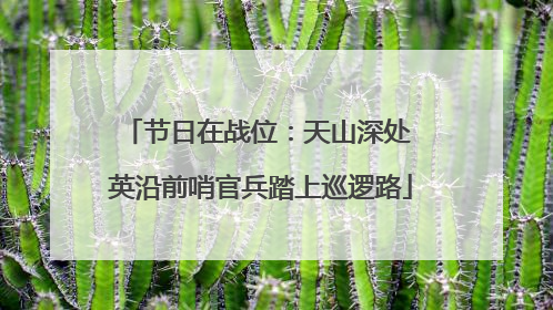 节日在战位：天山深处 英沿前哨官兵踏上巡逻路