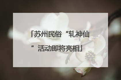 苏州民俗“轧神仙”活动即将亮相