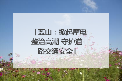 蓝山：掀起摩电整治高潮 守护道路交通安全