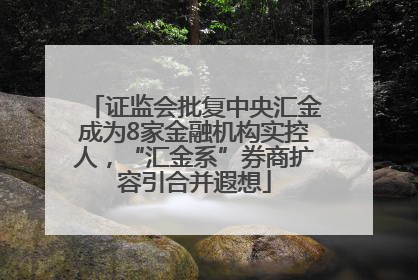 证监会批复中央汇金成为8家金融机构实控人，“汇金系”券商扩容引合并遐想