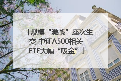 规模“激战”座次生变 中证A500相关ETF大幅“吸金”