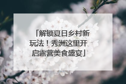 解锁夏日乡村新玩法！秀洲这里开启露营美食盛宴