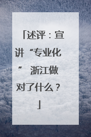 述评：宣讲“专业化” 浙江做对了什么？