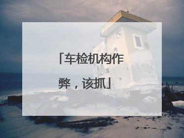 车检机构作弊，该抓