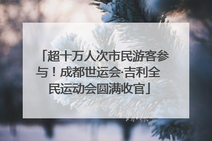 超十万人次市民游客参与！成都世运会·吉利全民运动会圆满收官