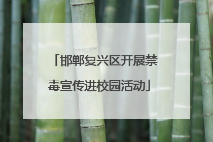 邯郸复兴区开展禁毒宣传进校园活动