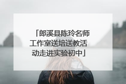 郎溪县陈玲名师工作室送培送教活动走进实验初中