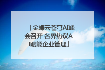 金蝶云苍穹AI峰会召开 各界热议AI赋能企业管理