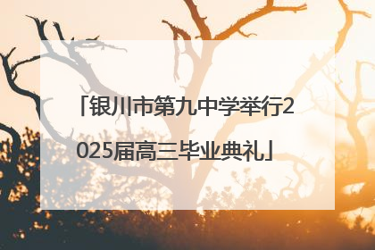 银川市第九中学举行2025届高三毕业典礼