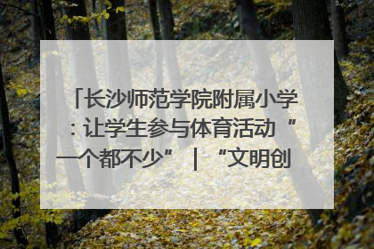 长沙师范学院附属小学：让学生参与体育活动“一个都不少”｜“文明创建耀三湘”专栏