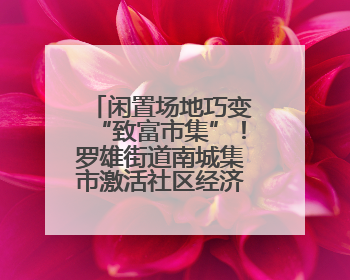 闲置场地巧变“致富市集”！罗雄街道南城集市激活社区经济新活力