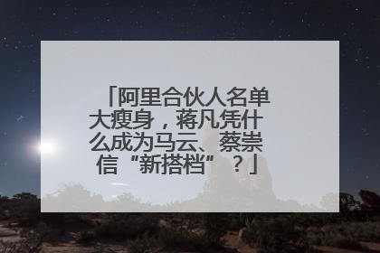 阿里合伙人名单大瘦身，蒋凡凭什么成为马云、蔡崇信“新搭档”？