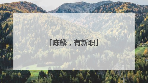 陈麟，有新职