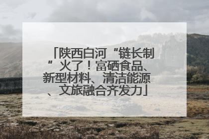 陕西白河“链长制”火了！富硒食品、新型材料、清洁能源、文旅融合齐发力
