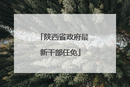 陕西省政府最新干部任免