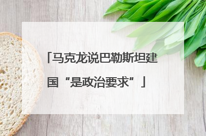 马克龙说巴勒斯坦建国“是政治要求”