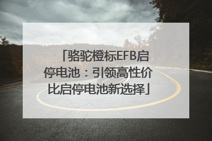 骆驼橙标EFB启停电池：引领高性价比启停电池新选择