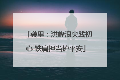 龚里：洪峰浪尖践初心 铁肩担当护平安