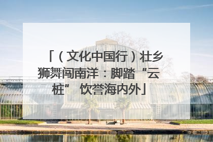 （文化中国行）壮乡狮舞闯南洋：脚踏“云桩” 饮誉海内外