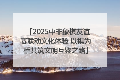 2025中非象棋友谊赛联动文化体验 以棋为桥共筑文明互鉴之路