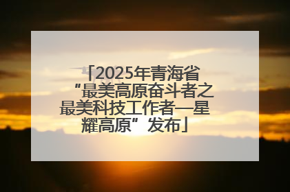 2025年青海省“最美高原奋斗者之最美科技工作者—星耀高原”发布
