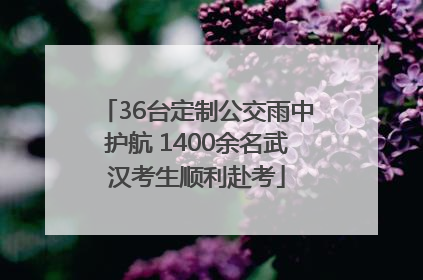 36台定制公交雨中护航 1400余名武汉考生顺利赴考