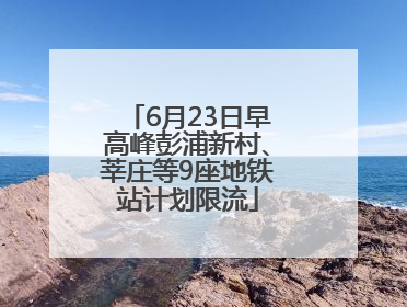 6月23日早高峰彭浦新村、莘庄等9座地铁站计划限流