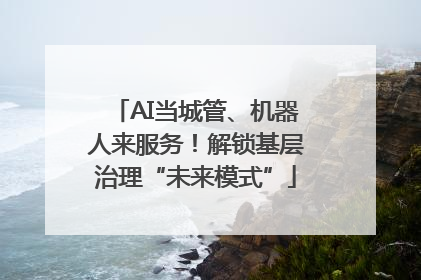 AI当城管、机器人来服务！解锁基层治理“未来模式”